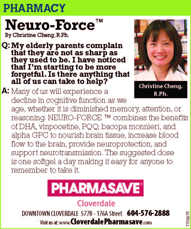 Neuro-Force Question and Answer with Pharmacist Christine Cheng